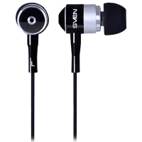 Наушники Sven E-10 BK Серебристый Черный Проводная/ Персональный