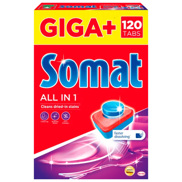 Capsule Somat All in One 535297 comprimate / pentru curățirea calcarului photo 1