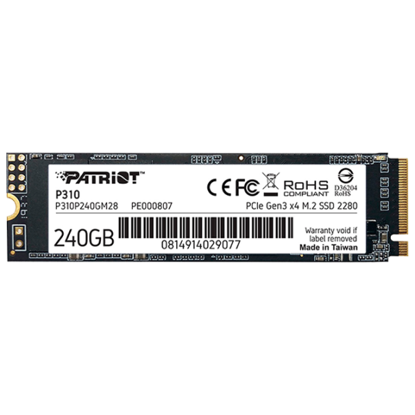 SSD Patriot P310 240 ГБ M.2 photo 1 SSD Patriot P310 240 ГБ M.2 photo 1