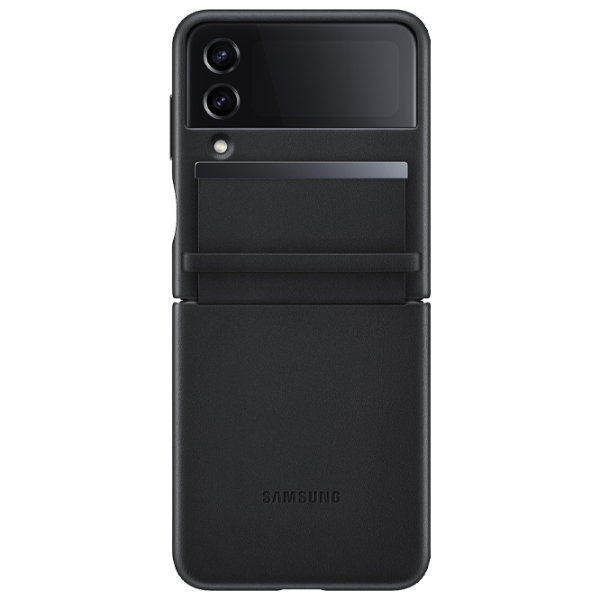 Чехол для смартфона Samsung Galaxy Z Flip 4 5G Samsung/ Flip Cover/ Кожа/ Черный photo 1
