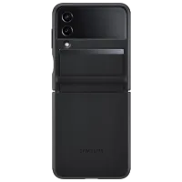 Чехол для смартфона Samsung Galaxy Z Flip 4 5G Samsung/ Flip Cover/ Кожа/ Черный