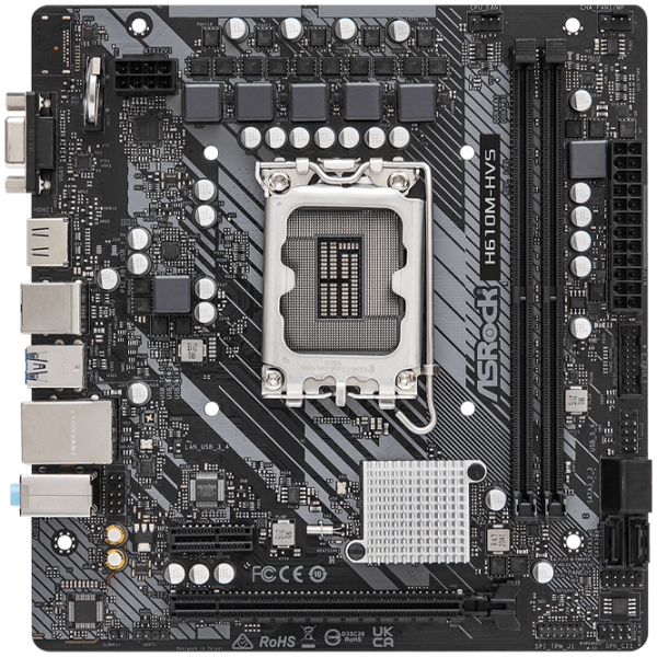 Материнская плата ASRock H610M-HVS mATX/ Intel H610 photo 1