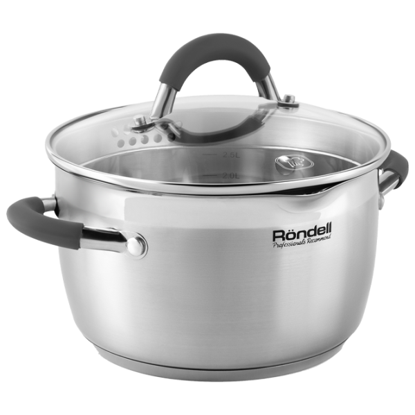 Набор кастрюль Rondell RDS-340 3.2л Нержавеющая сталь / Стальной photo 1