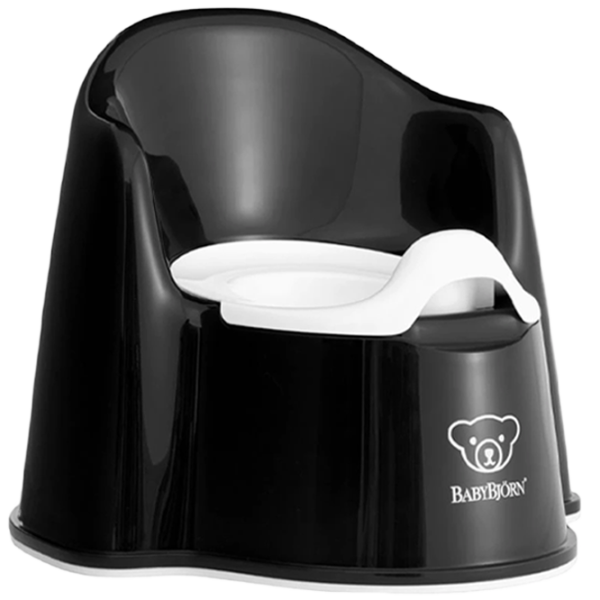 Oliță BabyBjorn Potty Chair Powder 055256A pentru băieți/ 12+ luni/ Black photo 1