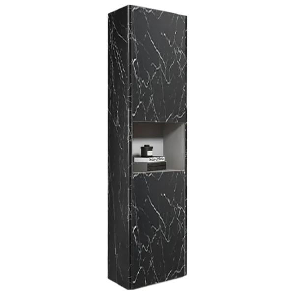 Dulap penal Orka Duden Stone Pe perete/ MDF/ Black photo 1