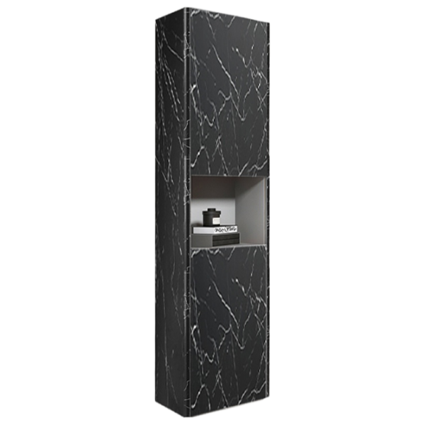 Dulap penal Orka Duden Stone Pe perete/ MDF/ Black photo 1