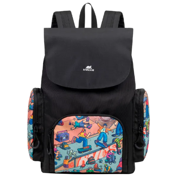 Rucsac RivaCase 5425 Urban Skaters Black/ 15 l photo 1 Rucsac RivaCase 5425 Urban Skaters Black/ 15 l photo 1