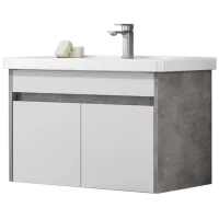 Mobila de baie ORKA Aydos 85 (06623) Silver Pe perete/ MDF/ White