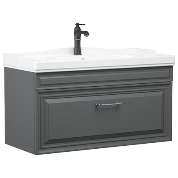 Mobila de baie ORKA Design 105 (16749) Anthracite Настенная/ MDF/ Antracite photo 1