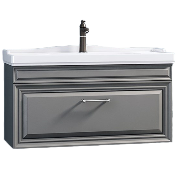 Mobila de baie ORKA Design 85 (16957) Anthracite Настенная/ MDF/ Antracite photo 1