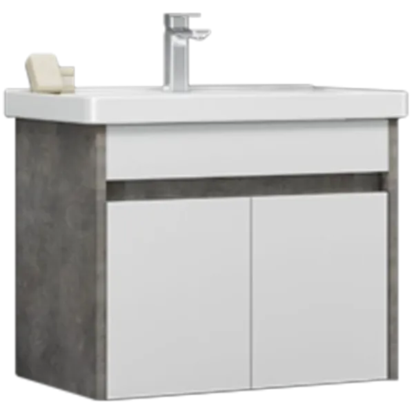 Mobila de baie ORKA Aydos 65 (02375) Silver Настенная/ MDF/ White photo 1