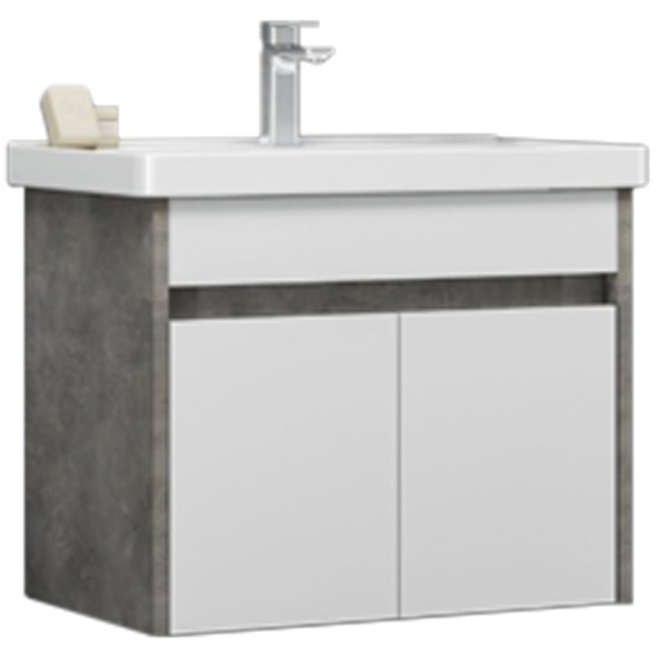 Mobila de baie ORKA Aydos 65 (02375) Silver Настенная/ MDF/ White photo 1
