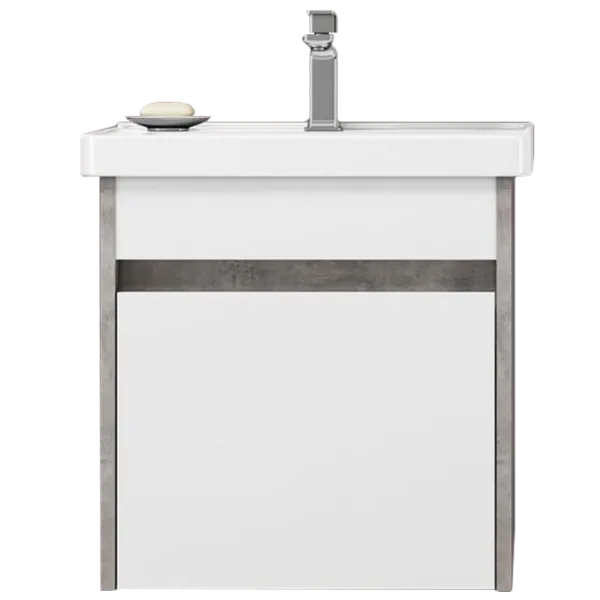 Mobila de baie ORKA Aydos 55 (04504) Silver Настенная/ MDF/ White photo 1
