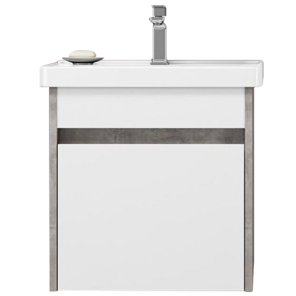 Mobila de baie ORKA Aydos 55 (04504) Silver Настенная/ MDF/ White photo 1