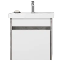 Mobila de baie ORKA Aydos 55 (04504) Silver Pe perete/ MDF/ White