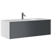 Mobila de baie ORKA Cube  120 (16747) Anthracite Pe perete/ MDF/ Antracite