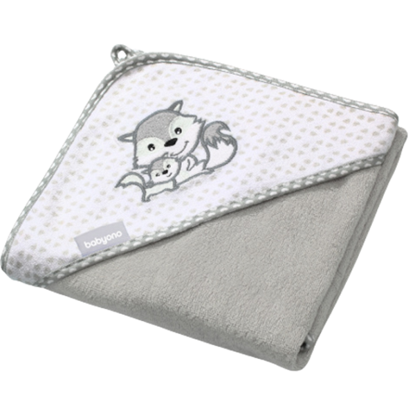 Детское полотенце BabyOno 0345/ 03 100 x 100 см/ Бамбук/ Серый photo 1