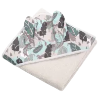 Детское полотенце BabyOno Bunny Ears 100 x 100 см/ Хлопок/ Серый