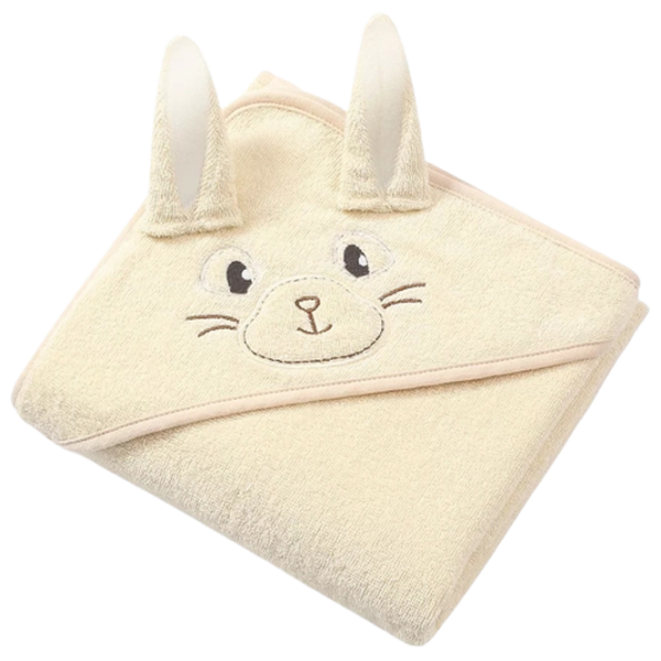 Детское полотенце BabyOno Bunny Ears 100 x 100 см/ Хлопок/ Кремовый photo 1