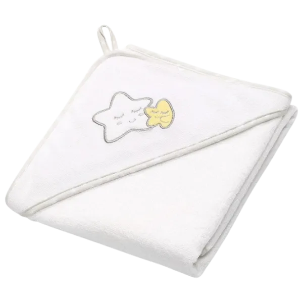 Детское полотенце BabyOno 0141/ 07 76 x 76 см/ Хлопок/ Белый photo 1