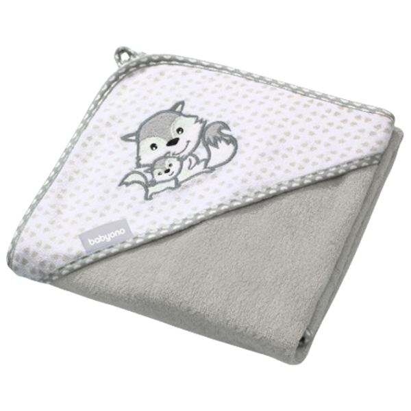 Детское полотенце BabyOno 0346/ 03 100 x 100 см/ Хлопок/ Серый photo 1