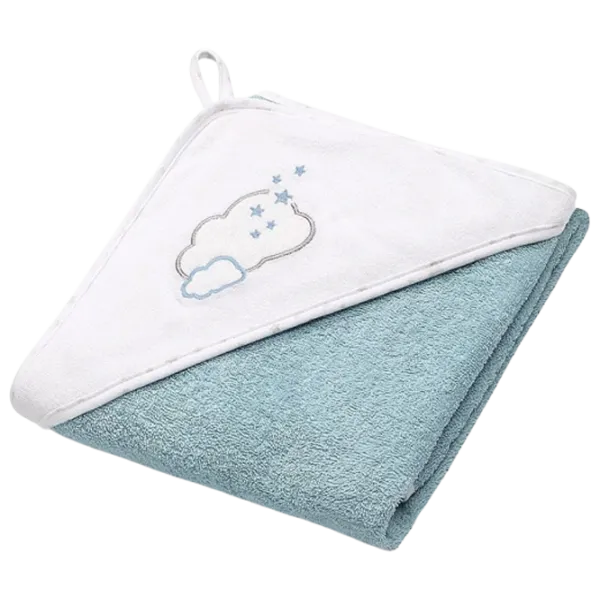 Детское полотенце BabyOno 0142/ 09 100 x 100 см/ Cotton/ Синий photo 1