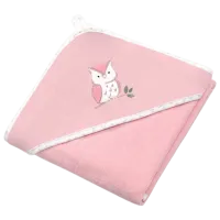 Prosop pentru bebeluși BabyOno 0540/ 03 100 x 100 cm/ Bumbac/ Pink