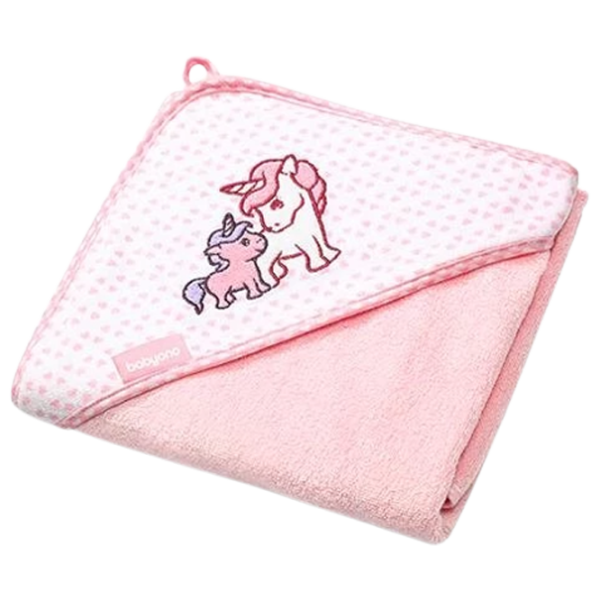 Детское полотенце BabyOno 0346/ 01 100 x 100 см/ Бамбук/ Розовый photo 1