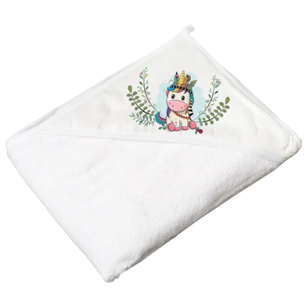 Детское полотенце Tega Baby Wild&Free 100 x 100 см/ Хлопок/ Белый photo 1