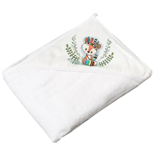 Детское полотенце Tega Baby Wild&Free 100 x 100 см/ Хлопок/ Белый photo 1