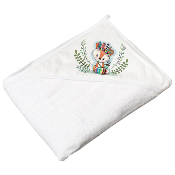 Детское полотенце Tega Baby Wild&Free 100 x 100 см/ Хлопок/ Белый photo 1
