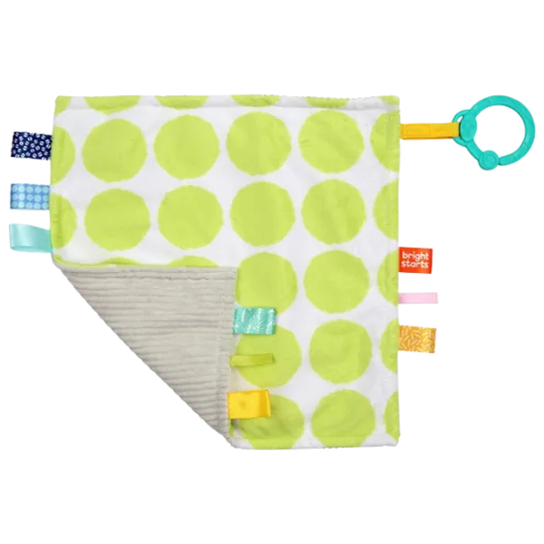 Paturica vesela Bright Starts Little Taggies cu buline verzi 30 x 30 см/ Текстиль photo 1