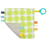 Paturica vesela Bright Starts Little Taggies cu buline verzi 30 x 30 см/ Текстиль