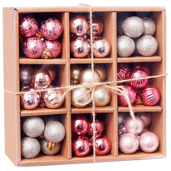 Jucării pentru brad Christmas NY4 3 cm/ Pink photo 1