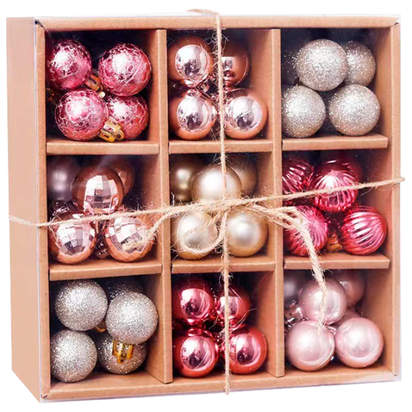 Jucării pentru brad Christmas NY4 3 cm/ Pink photo 1