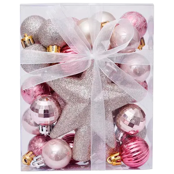 Jucării pentru brad Christmas NY3 3 cm/ Rose Gold photo 1
