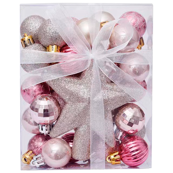 Jucării pentru brad Christmas NY3 3 cm/ Rose Gold photo 1