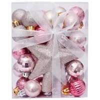 Игрушки для ёлки Christmas NY3 3 см/ Розовое Золото