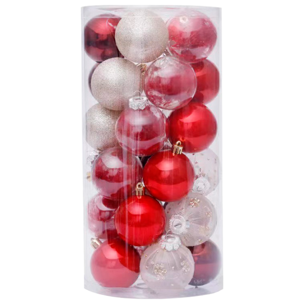 Jucării pentru brad Christmas NY22 6 cm/ Red, gold photo 1