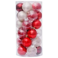 Jucării pentru brad Christmas NY22 6 cm/ Red, gold