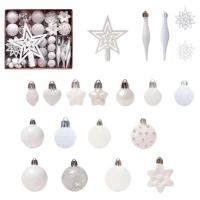 Jucării pentru brad Christmas NY23 White