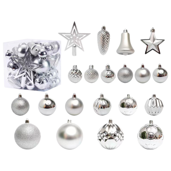 Jucării pentru brad Christmas NY19 Silver photo 1