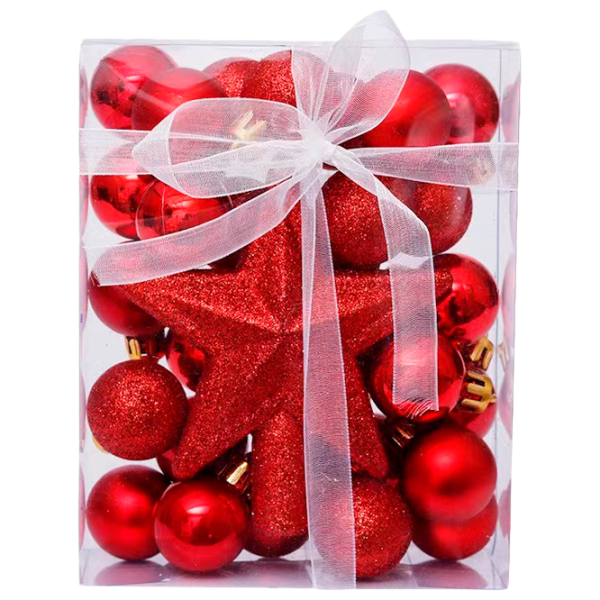 Игрушки для ёлки Christmas NY43 3 см/ Красный photo 1