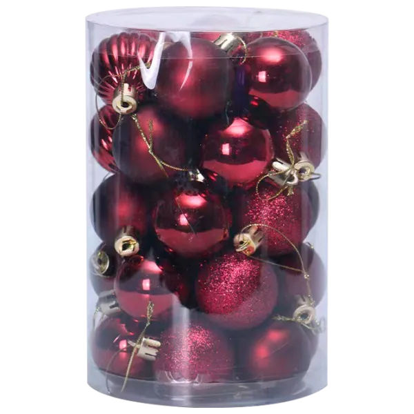 Игрушки для ёлки Christmas NY42 4 см/ Красный photo 1