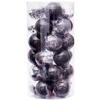 Jucării pentru brad Christmas NY33 6 cm/ Black