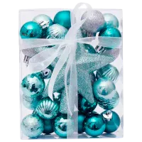 Jucării pentru brad Christmas NY46 3 cm/ Green, silver