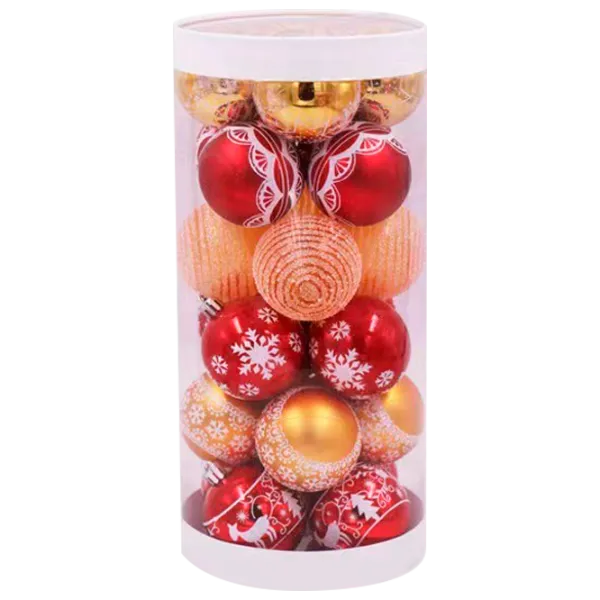 Jucării pentru brad Christmas NY41 6 cm/ Red, gold photo 1