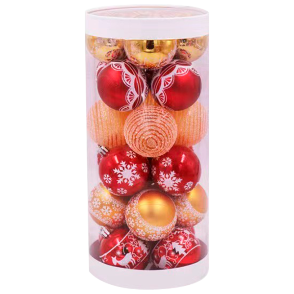 Jucării pentru brad Christmas NY41 6 cm/ Red, gold photo 1