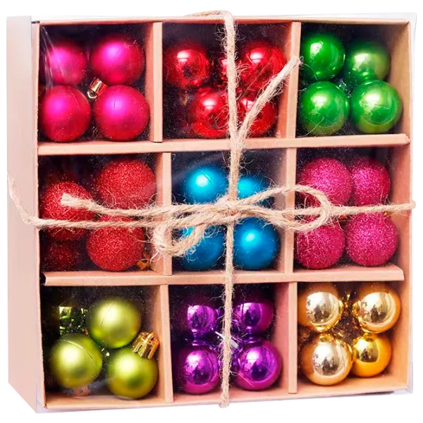Игрушки для ёлки Christmas NY6 3 см/ Разноцветный photo 1