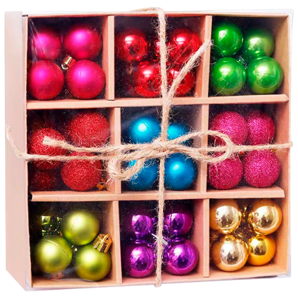Игрушки для ёлки Christmas NY6 3 см/ Разноцветный photo 1